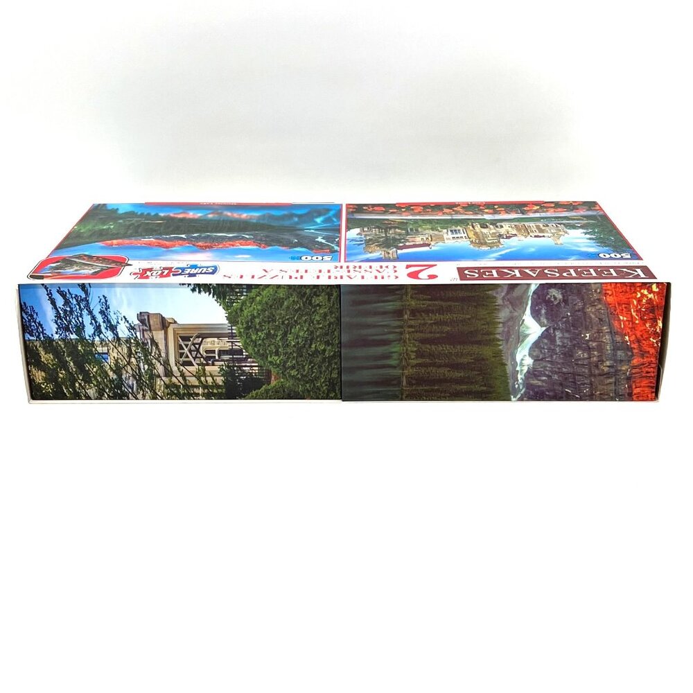 Keepsakes 2 Giftable 500-Piece JIgsaw Puzzles Casa Loma Moraine Lake Scenes New - Picture 10 of 15